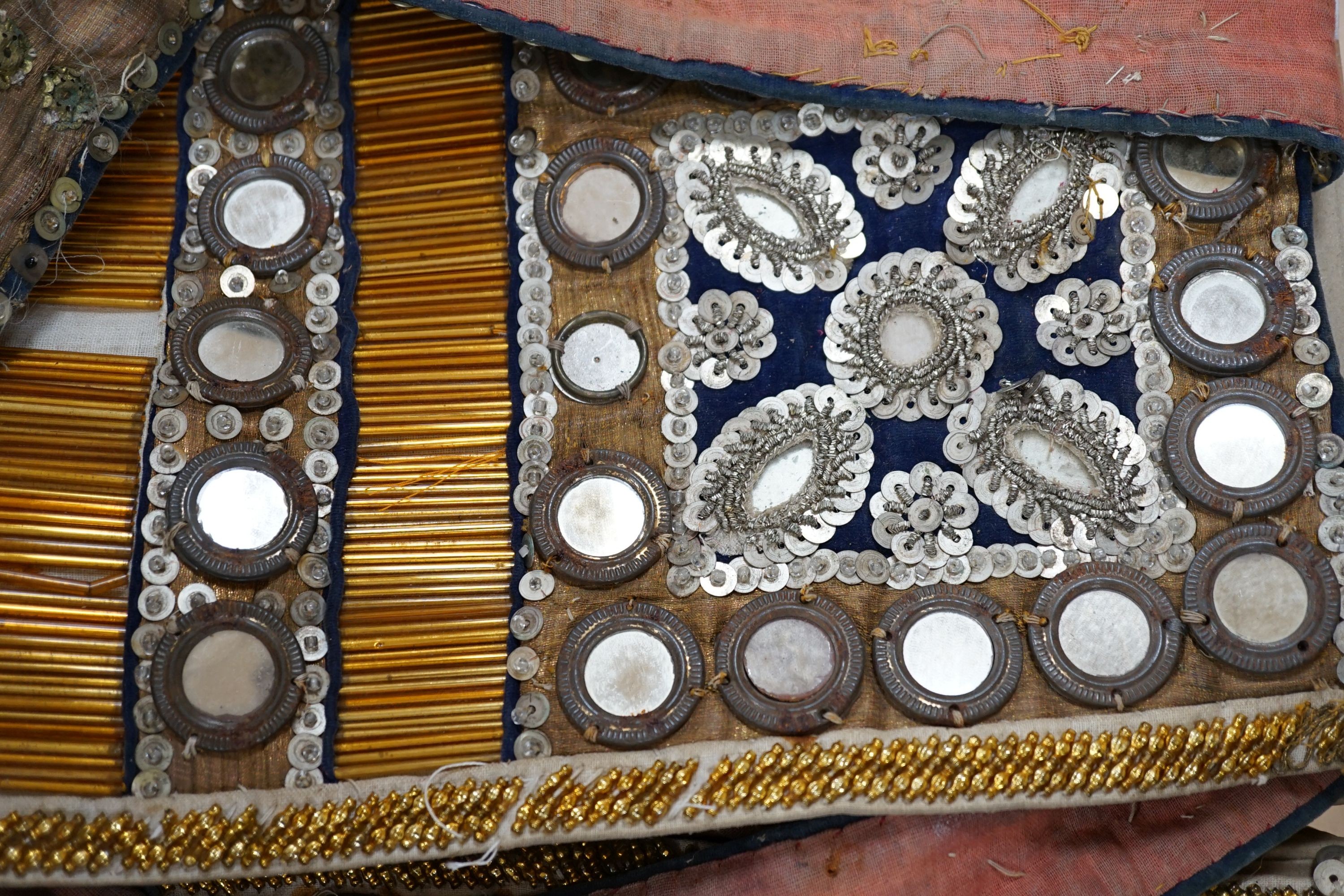 Beaded and mirrored sequinned panels